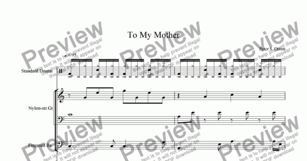 To My Mother - Download Sheet Music PDF file
