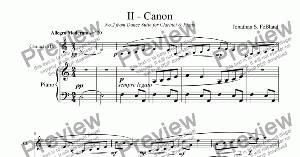 Canon - Download Sheet Music PDF file