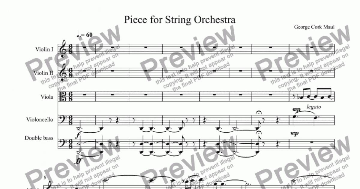 Piece for String Orchestra Download Sheet Music PDF file