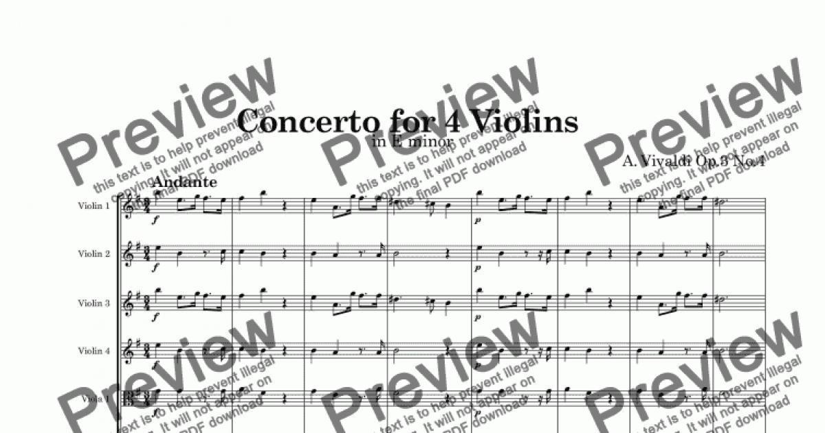 vivaldi concerto for 4 violins