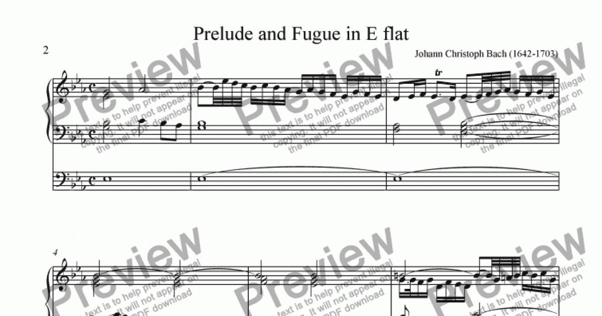 prelude and fugue in b flat major piano