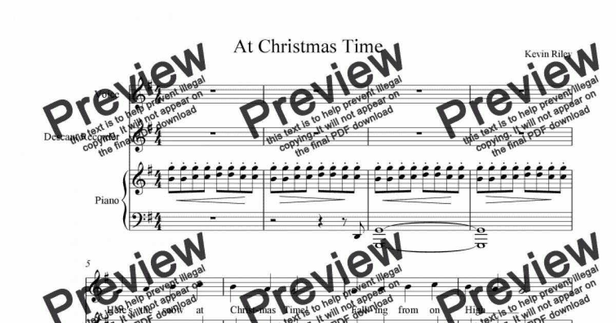 At Christmas Time - Download Sheet Music PDF file