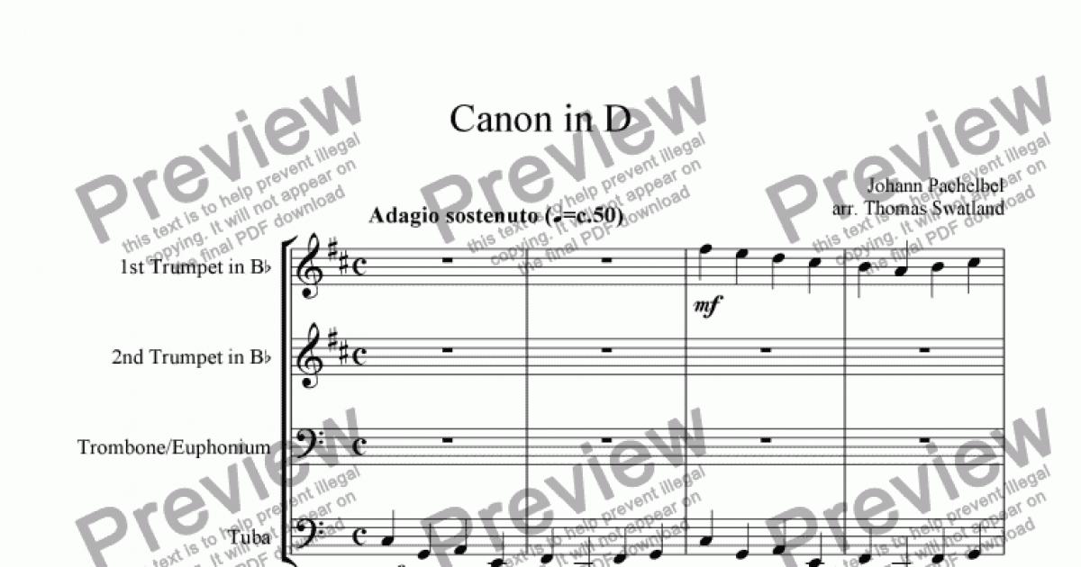 Canon in D - Download Sheet Music PDF file