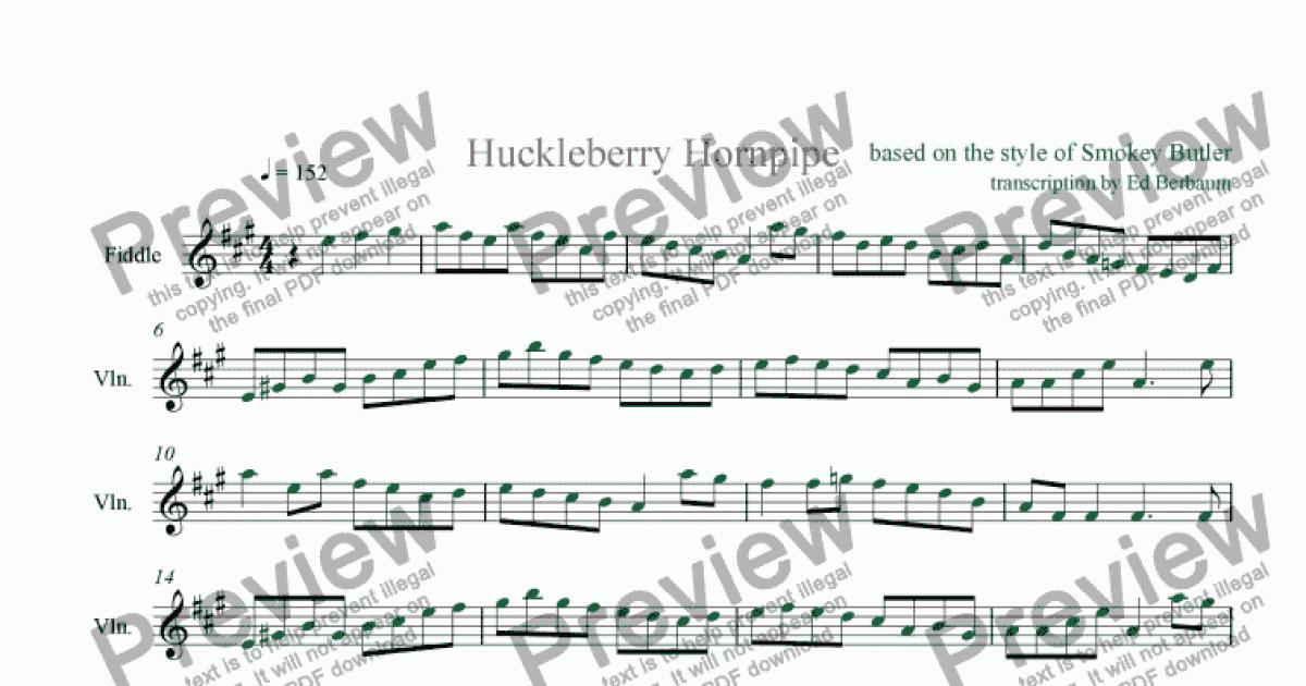 huckleberry hornpipe tefview
