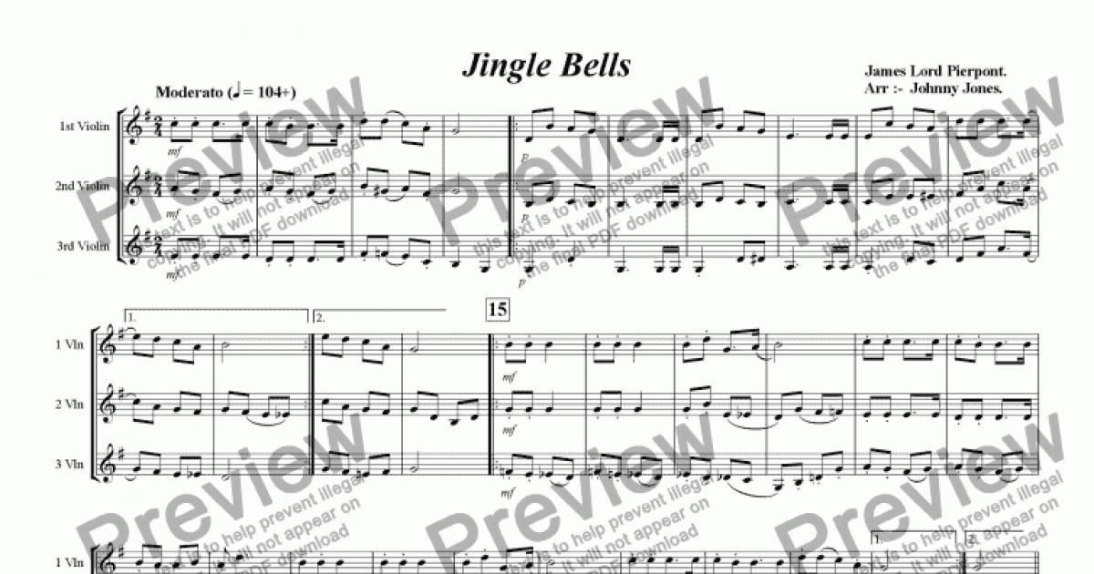 Jingle Bells 3 Violins Download Sheet Music Pdf File