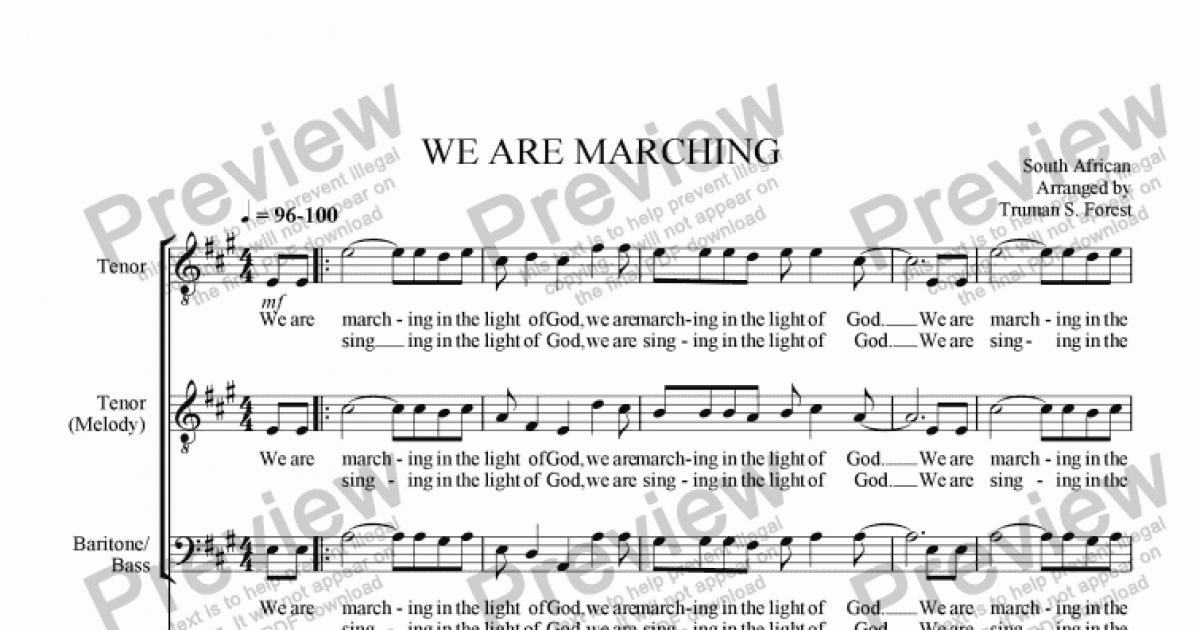 We Are Marching - TTB - Download Sheet Music PDF File