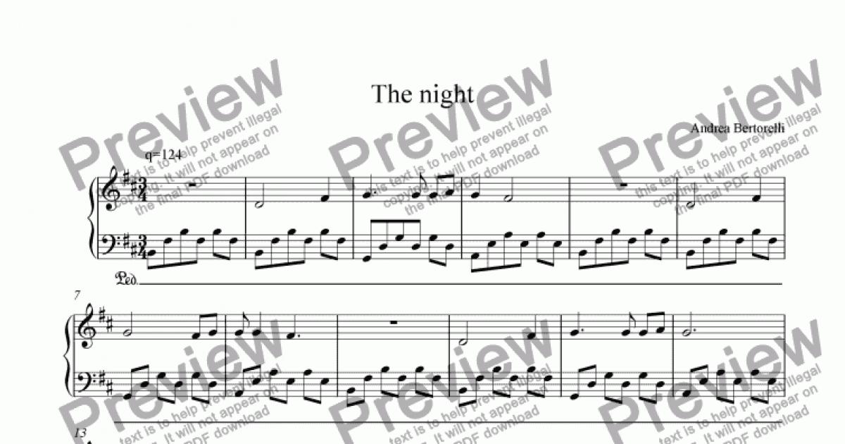 The Night - Download Sheet Music PDF file