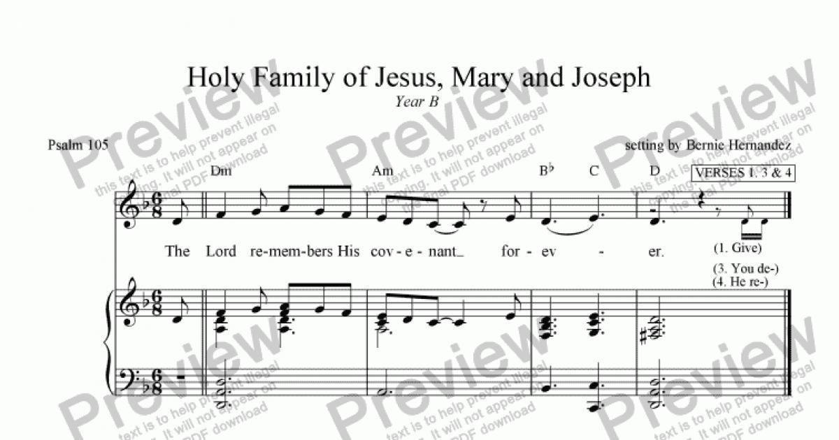 Responsorial Psalm - Holy Family, Yr. B - Download Sheet Music PDF