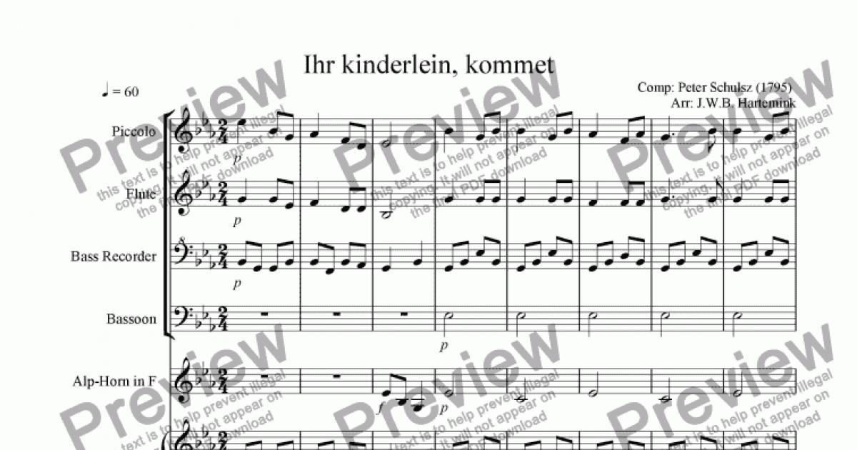 Ihr kinderlein, kommet - Download Sheet Music PDF file