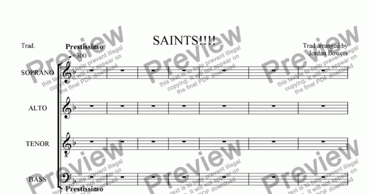 SAINTS!!!  Download Sheet Music PDF file