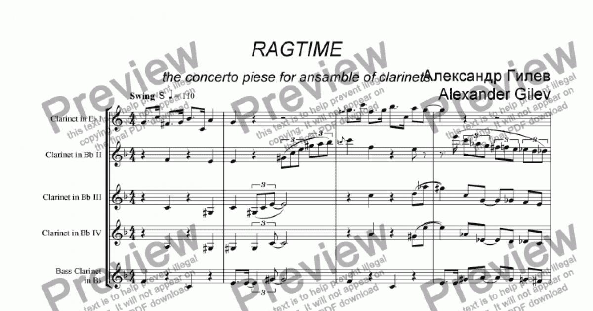 ragtime sheet music