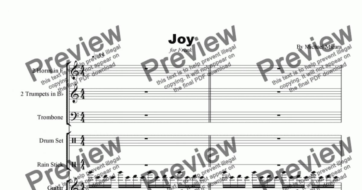 Joy - Download Sheet Music PDF file