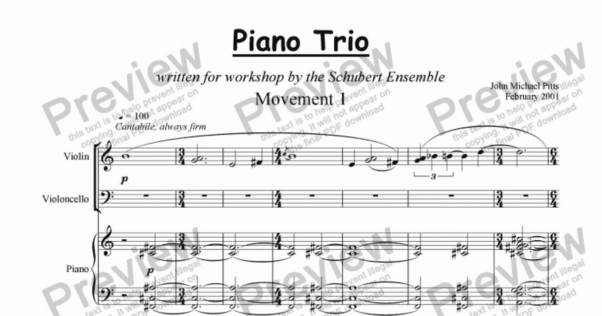 Piano Trio [2001] Download Sheet Music PDF file