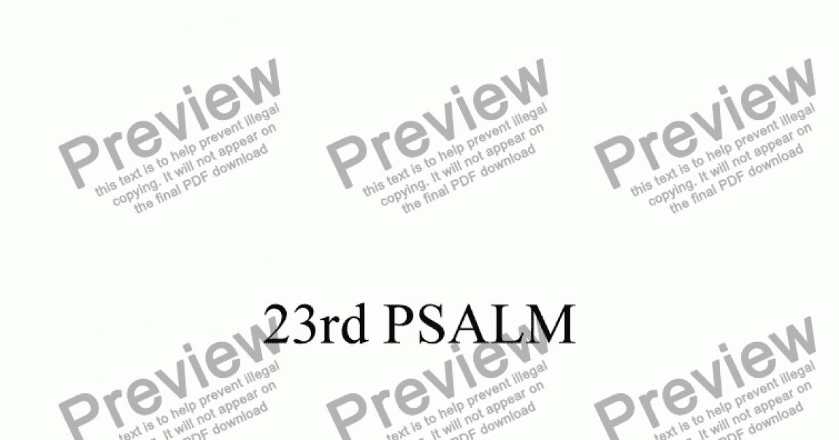 23rd PSALM Download Sheet Music PDF file