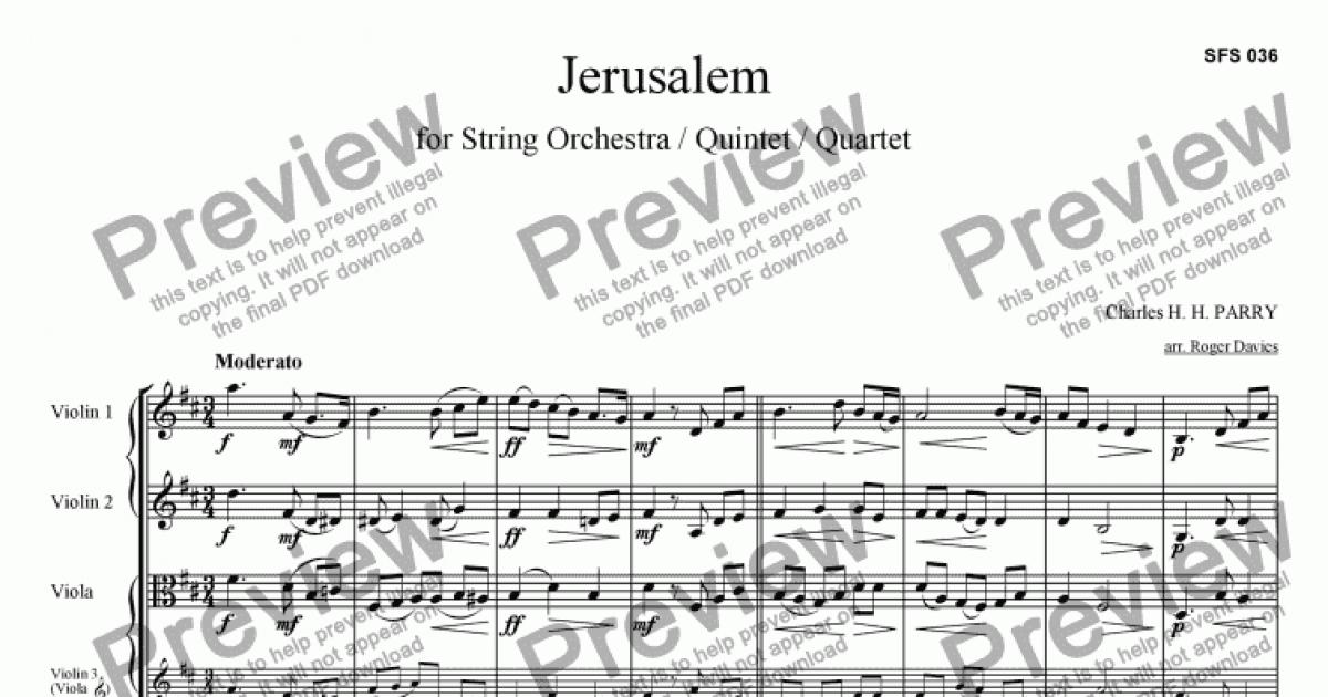 Jerusalem (And Did Those Feet In Ancient Time) - Sheet Music PDF file