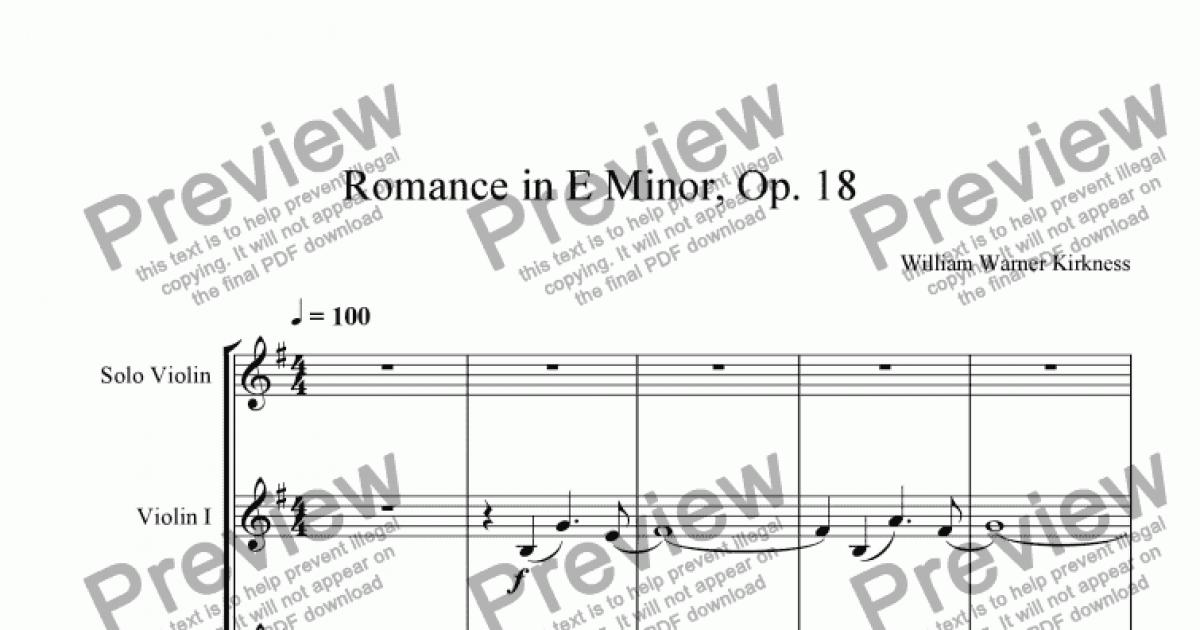romance in e flat minor, op. 11, no. 1