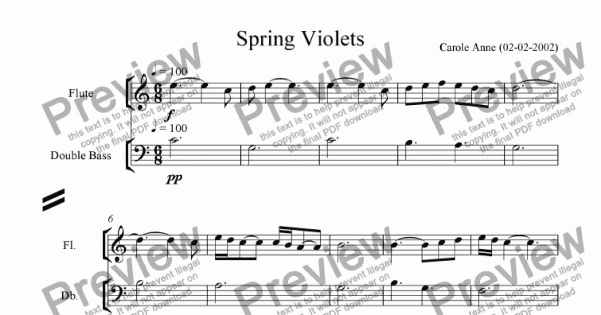 Spring Violets - Download Sheet Music PDF file