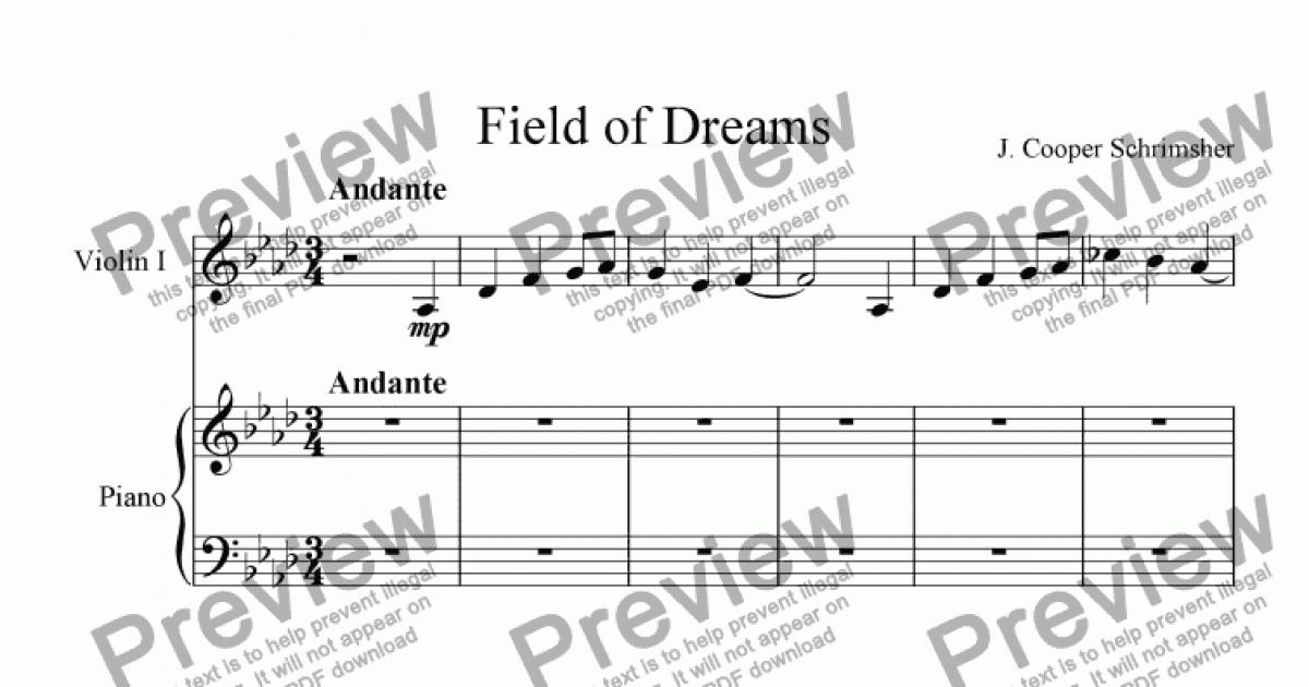 Field of Dreams Download Sheet Music PDF file