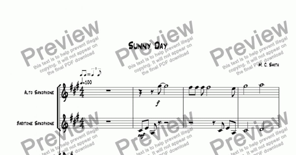 Sunny Day - Download Sheet Music PDF file