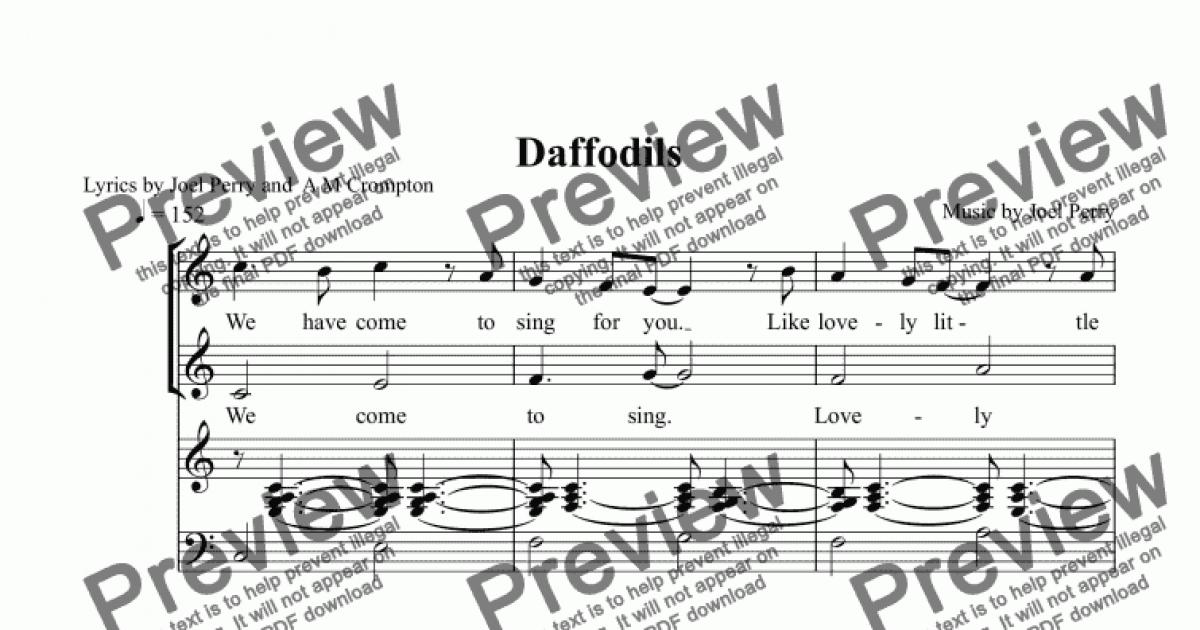 Daffodils - Download Sheet Music PDF file