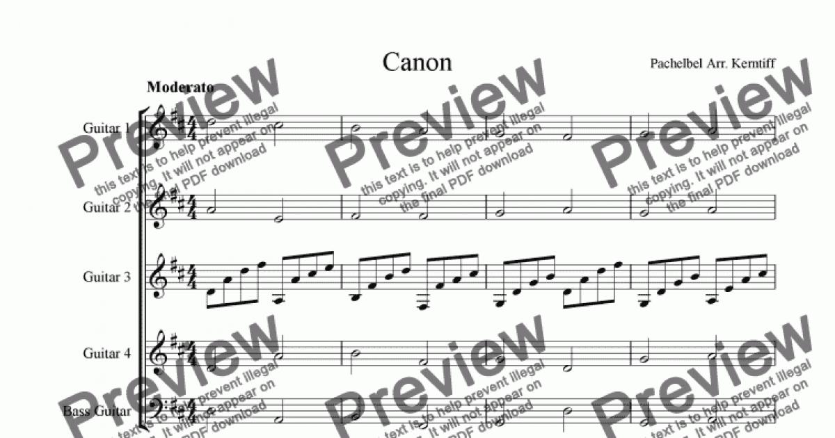 Canon in D - Download Sheet Music PDF file