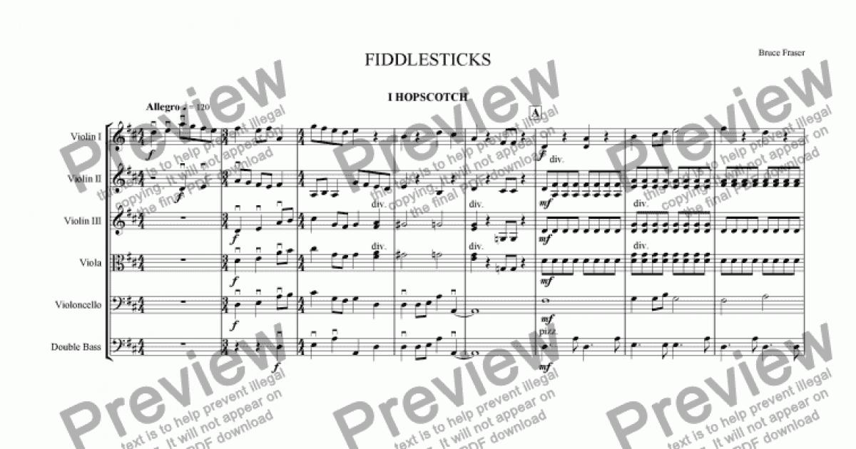 FIDDLESTICKS - Download Sheet Music PDF file