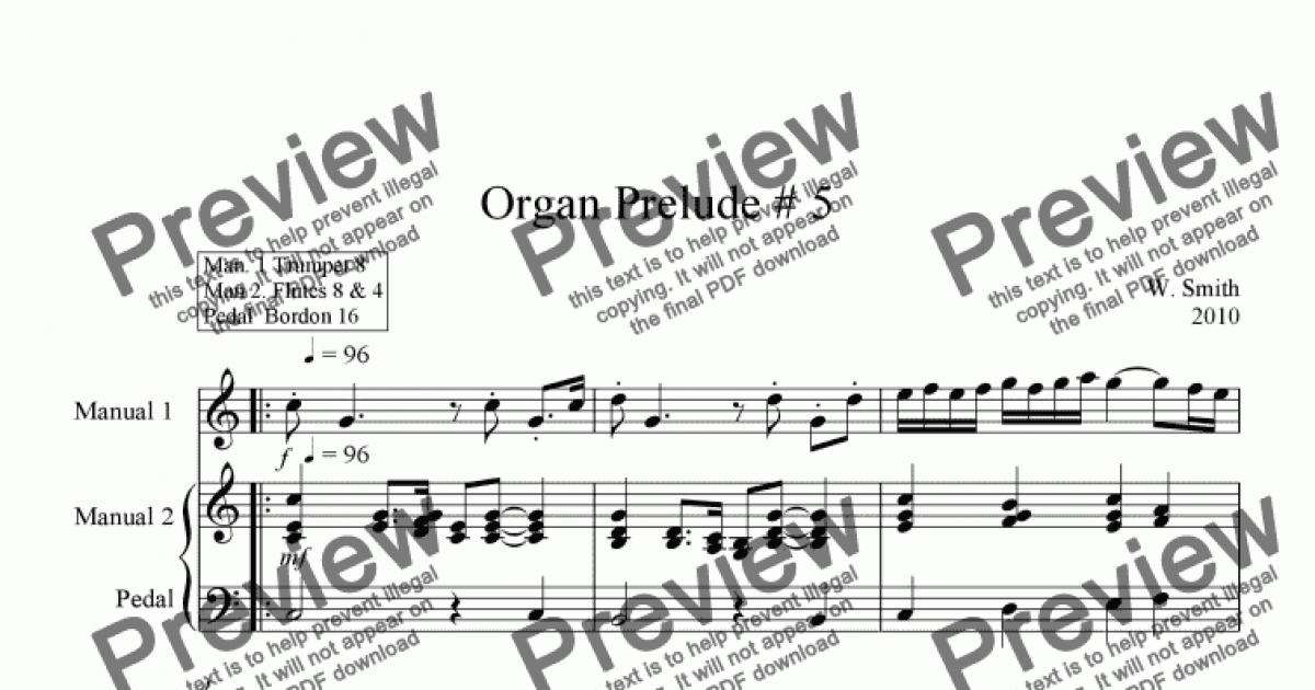 Organ Prelude # 5 - Download Sheet Music PDF file