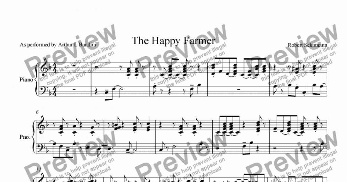 happy farmer piano sheet music