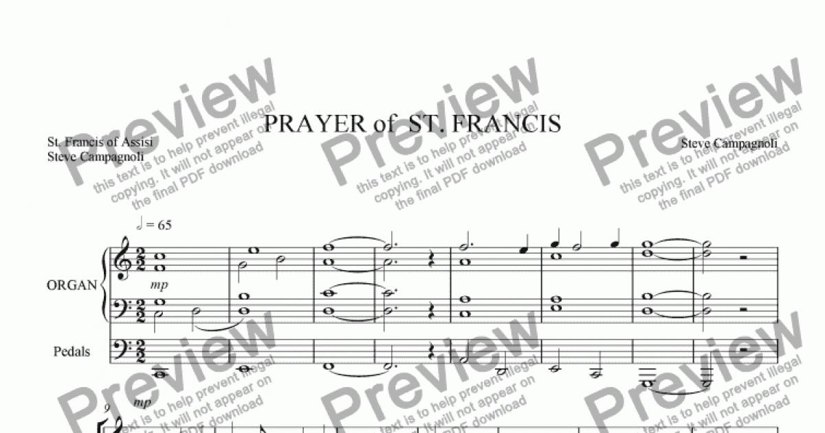 PRAYER OF ST. FRANCIS - Download Sheet Music PDF file