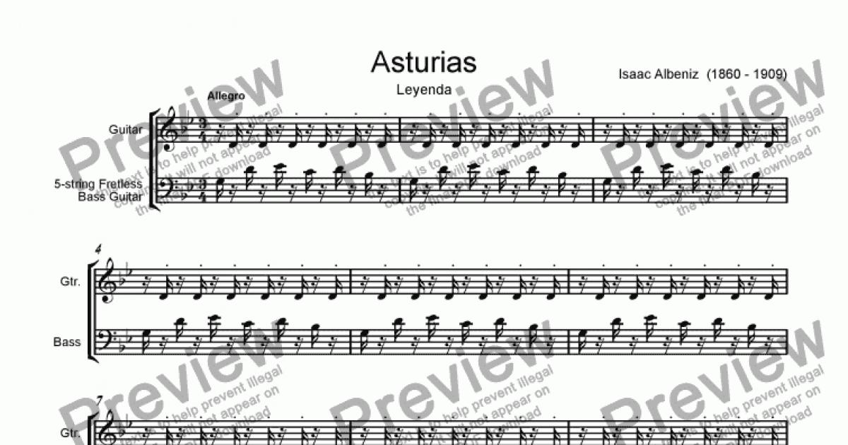 Asturias - Download Sheet Music PDF file