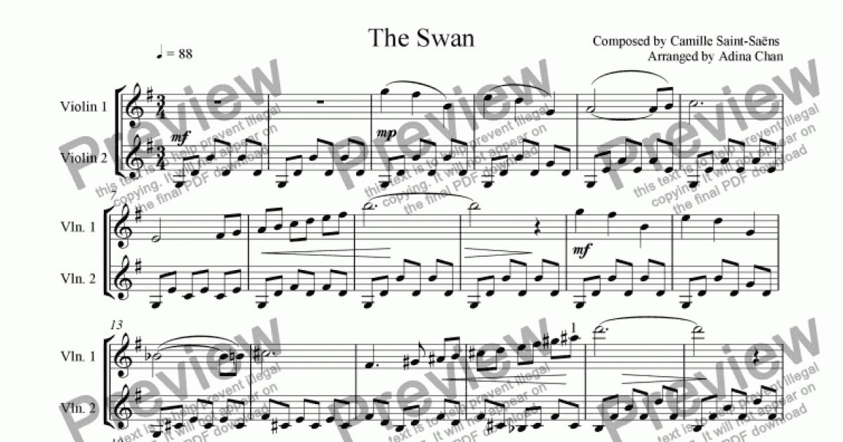 red swan sheet music easy