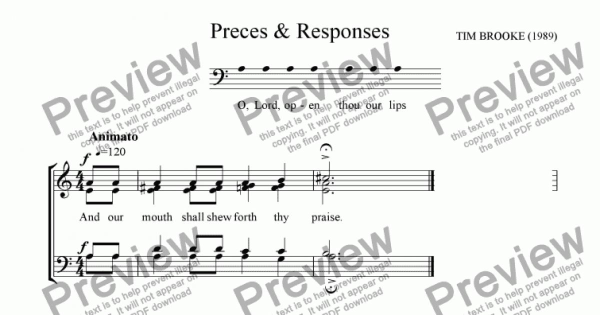 Preces & Responses - Download Sheet Music PDF File