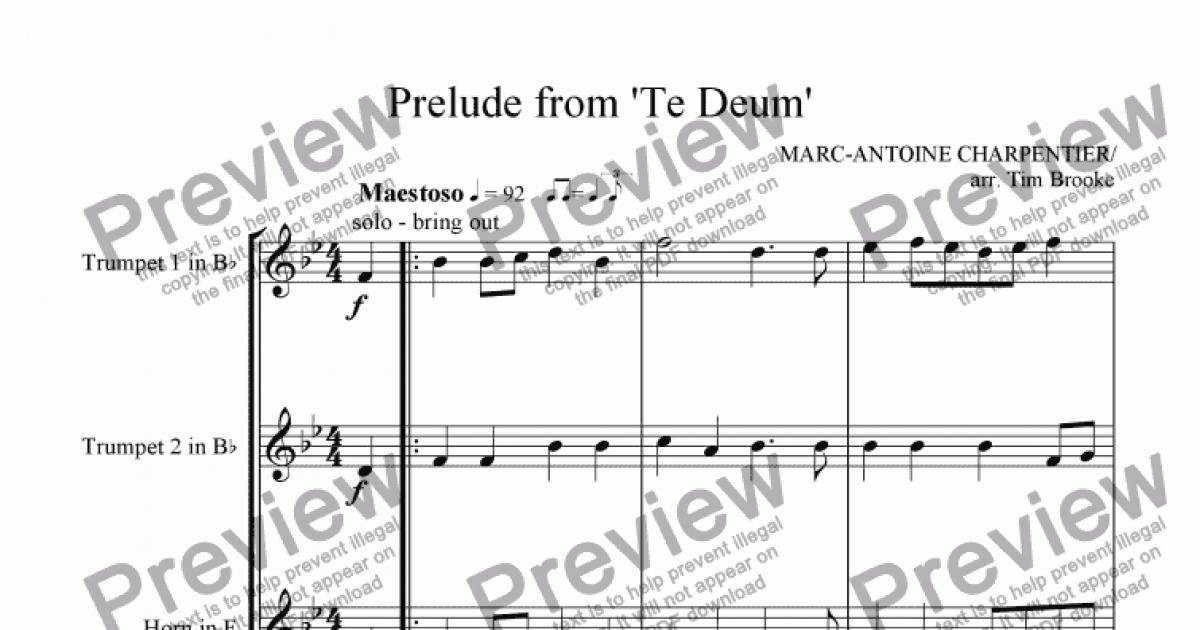 charpentier prelude from te deum pdf reader