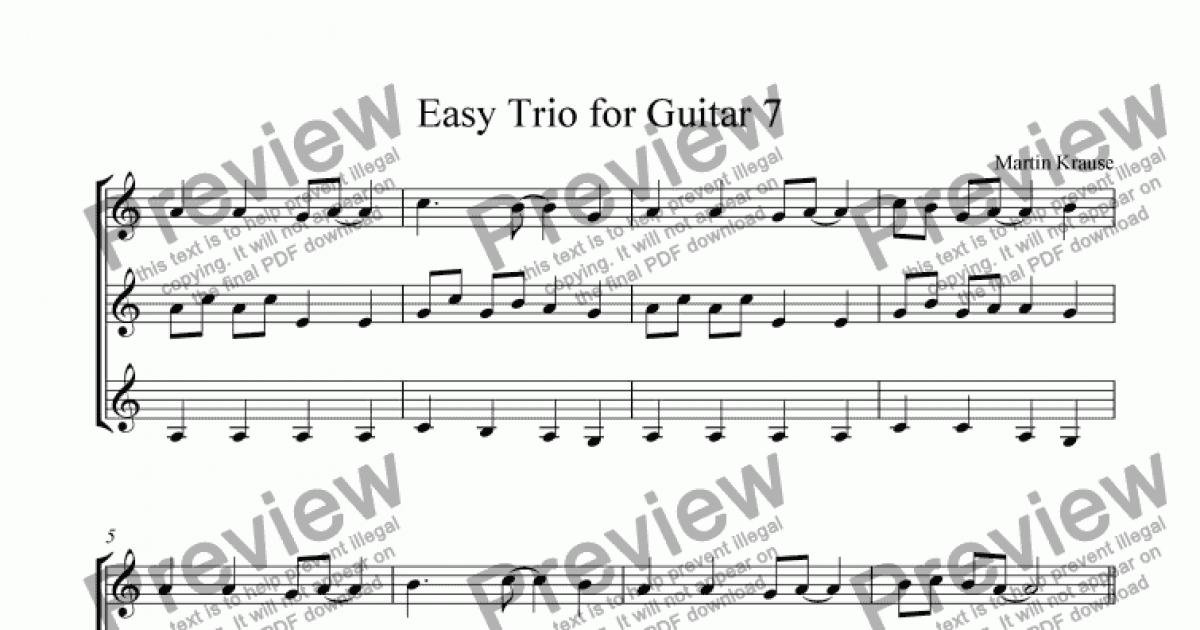 easy guitar trio pdf