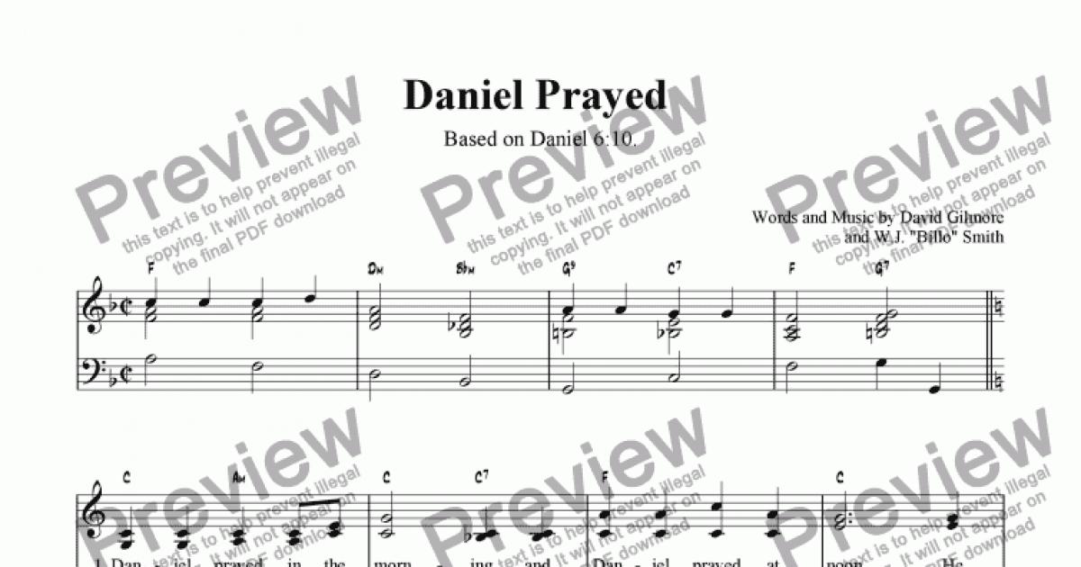 Daniel Prayed - Download Sheet Music PDF file