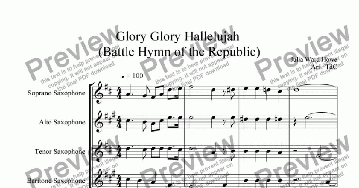 Glory Glory Hallelujah - Download Sheet Music PDF file