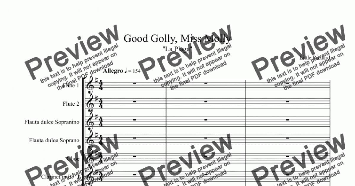 Good Golly, Miss Molly - Download Sheet Music PDF File