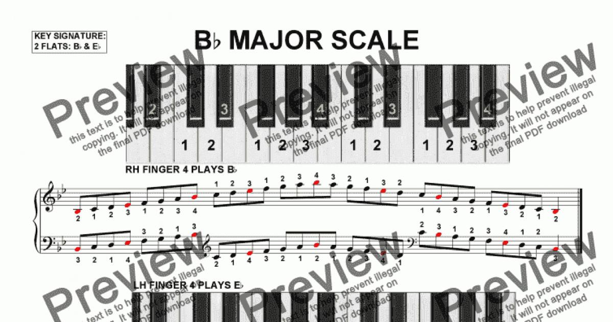 b flat major scale notes