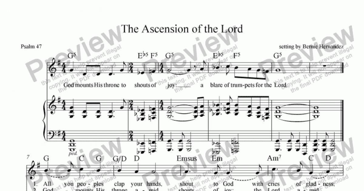 Responsorial Psalm - Ascension Of The Lord - Download Sheet Music PDF