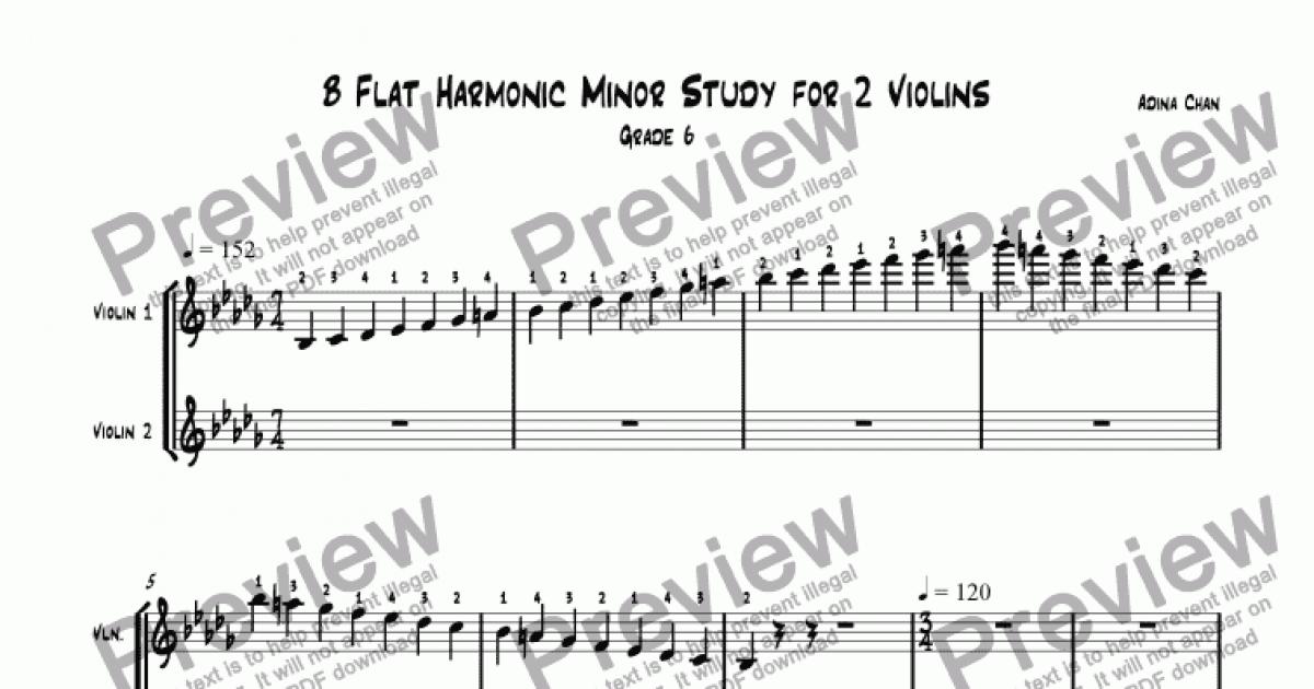 b flat minor scale violin
