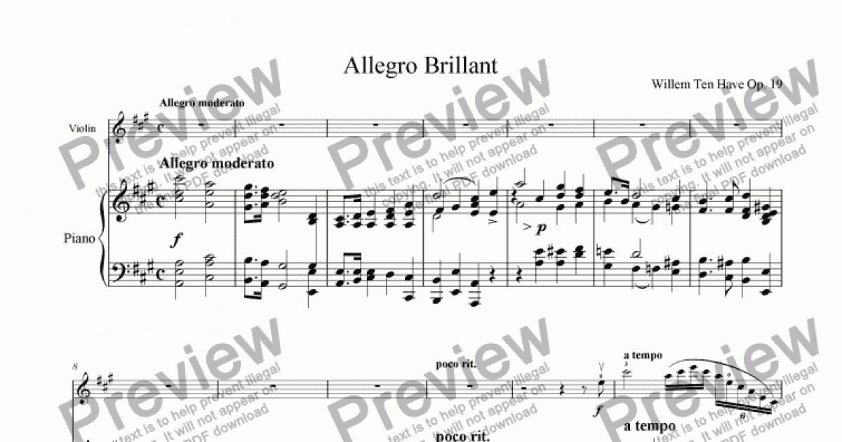 Allegro Brillant Download Sheet Music Pdf File