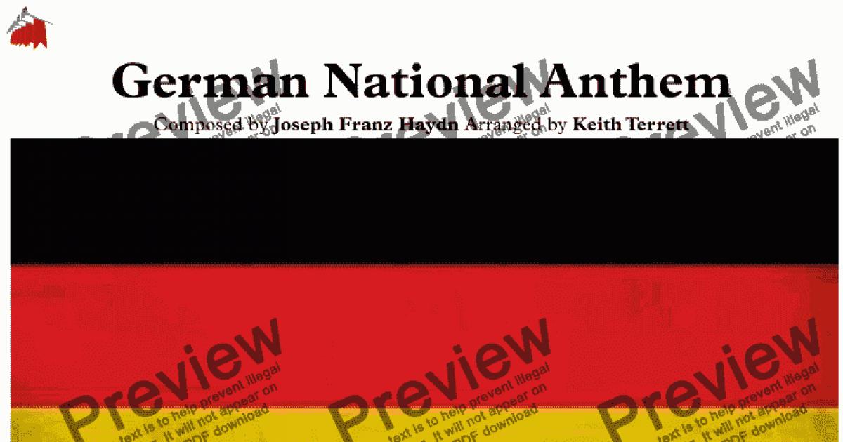 German National Anthem (Deutschlandlied) for Brass Quintet - Buy PDF