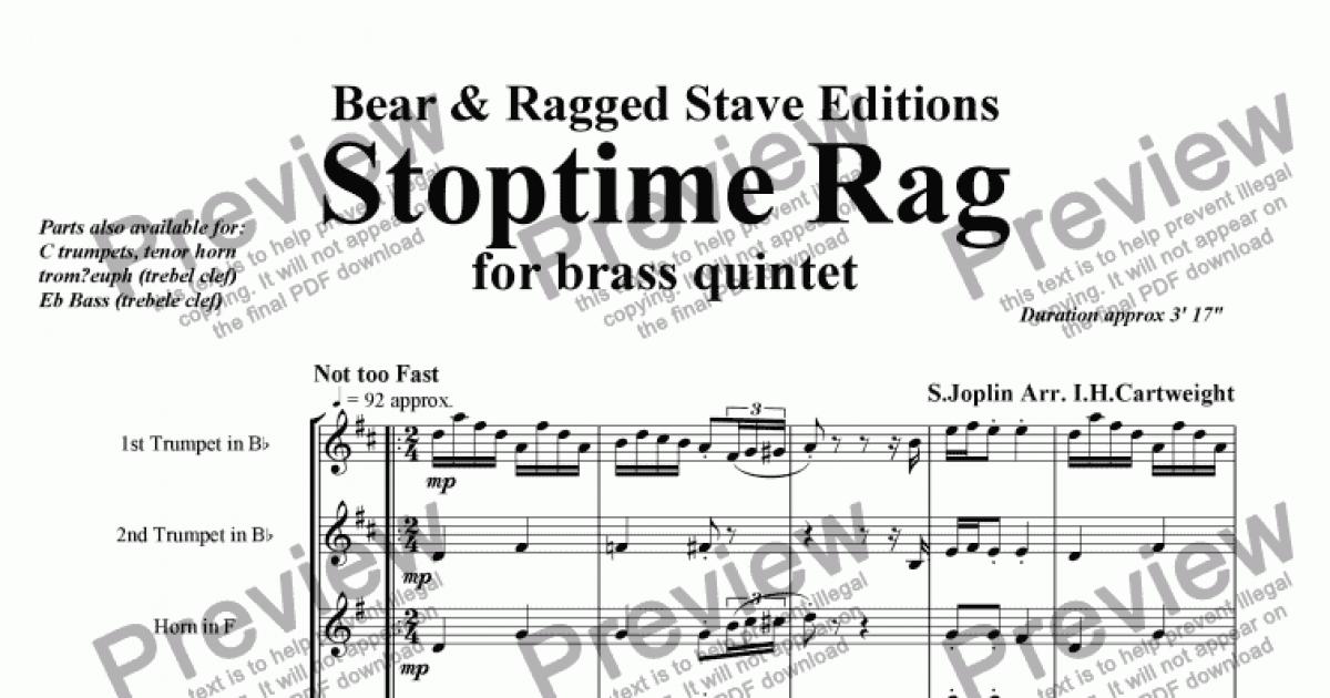 stoptime rag sheet music