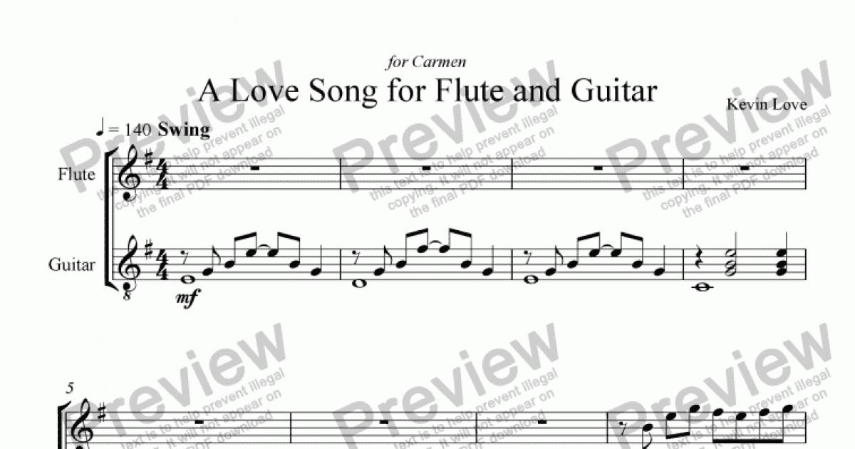 A Love Song for Flute and Guitar - Download Sheet Music PDF file