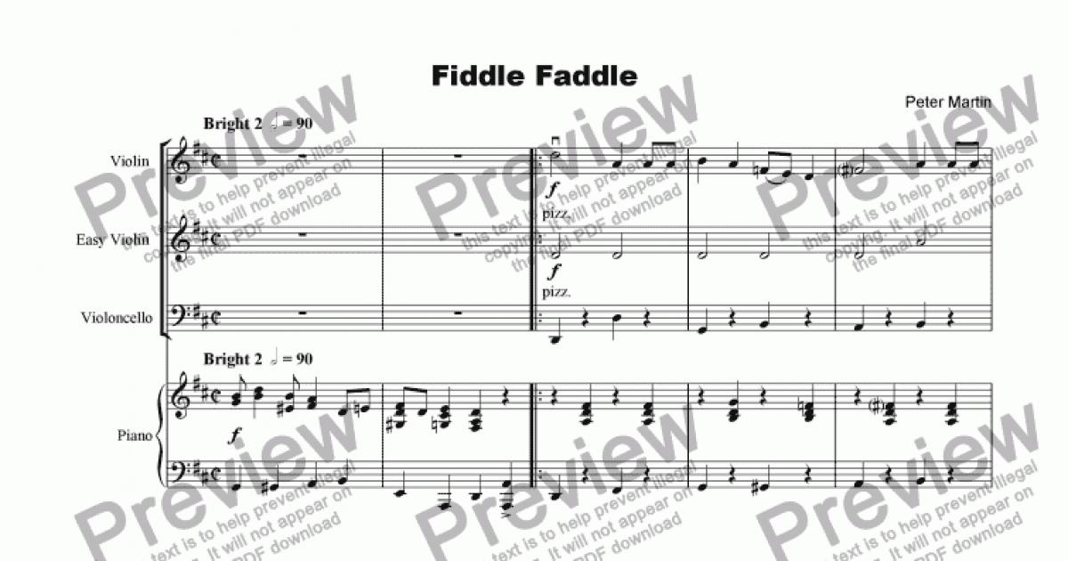 Fiddle Faddle - Download Sheet Music PDF file