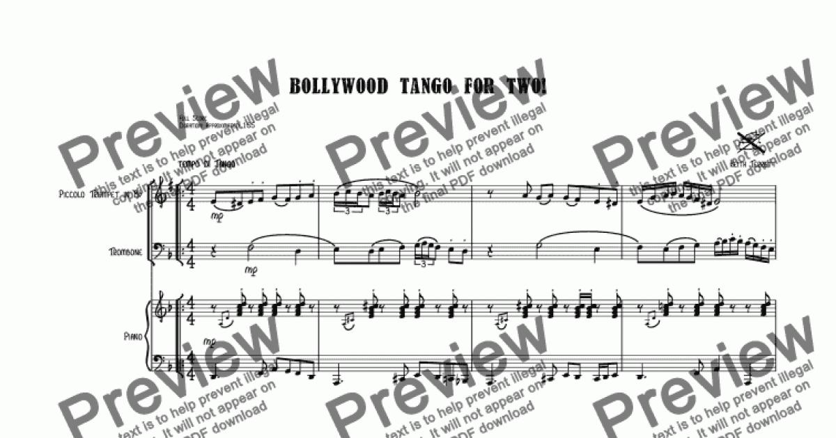 Bollywood Tango for Piccolo Trumpet, Trombone & Keyboard Sheet Music