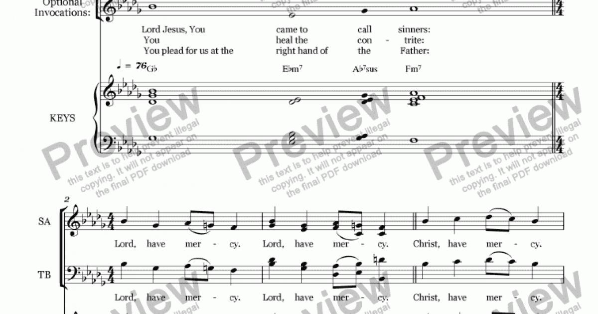 Lord, Have Mercy (Gospel Mass) Download Sheet Music PDF file