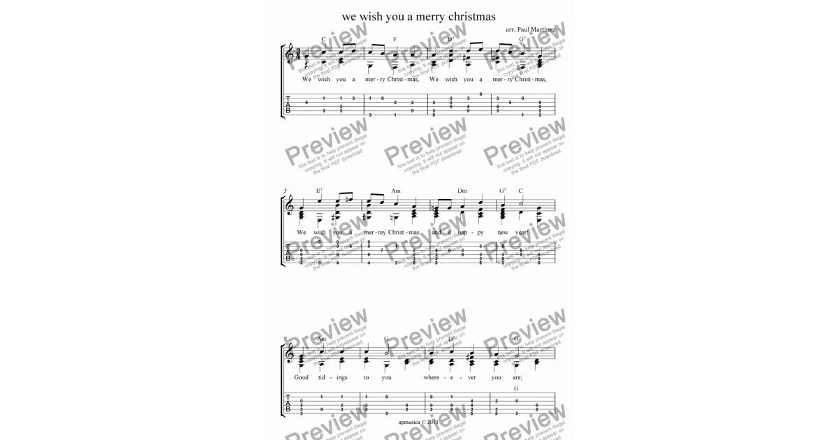 we wish you a merry christmas - Download Sheet Music PDF file