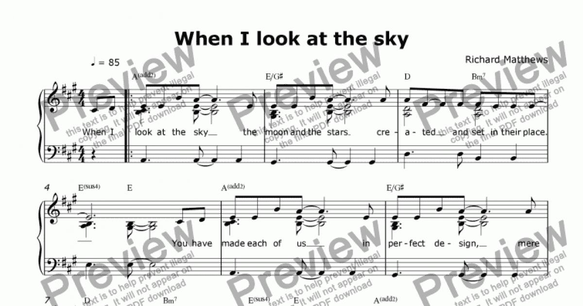 tell me why the sky is filled with music song lyrics