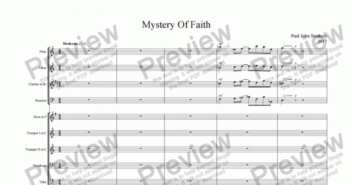 Mystery Of Faith Download Sheet Music Pdf File